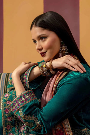 3 Pc Dyed Velvet Suit | MB - USW24 - 604 - NEW NAMAL PRET