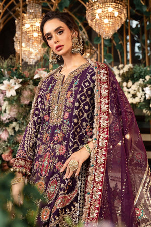 3 Piece Embroidered Raw Silk Suit | BD - 2903 - NEW NAMAL PRET