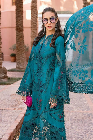 3 Piece stitched Embroidered Dobby Lawn Suit | D - 2513 - B - NEW NAMAL PRET