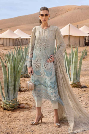 3 Piece stitched Embroidered Dobby Lawn Suit | D - 2515 - B - NEW NAMAL PRET