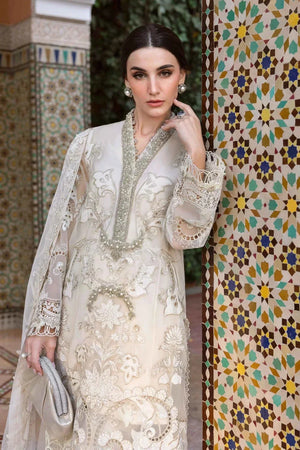 3 Piece stitched Embroidered Organza Suit | D - 2506 - A - NEW NAMAL PRET