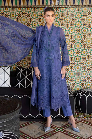 3 Piece stitched Embroidered Organza Suit | D - 2506 - B - NEW NAMAL PRET