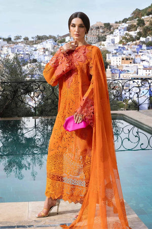3 Piece stitched Embroidered Paper Cotton Suit | D - 2505 - B - NEW NAMAL PRET
