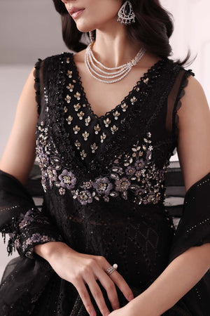 3 Piece Unstitched Embroidered Organza Suit | BD - 3004 - NEW NAMAL PRET