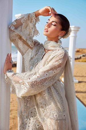 3 Piece Unstitched Embroidered Organza Suit | EID LAWN - 25 - 09 - NEW NAMAL PRET