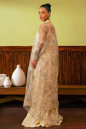 CELADON SAGE - 4 PIECE EMBROIDERED ORGANZA SUIT - NEW NAMAL PRET
