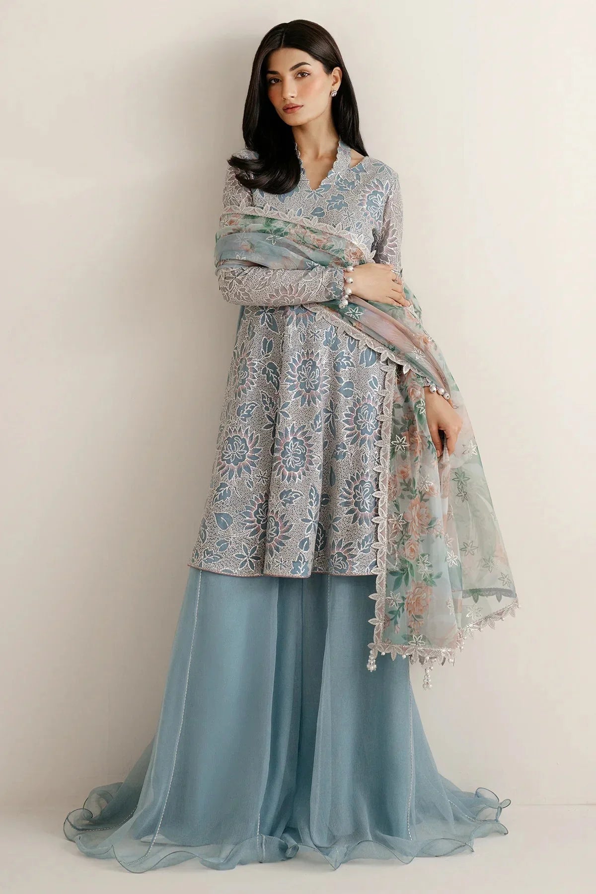 EMBROIDERED CHIFFON UC - 3075 - NEW NAMAL PRET