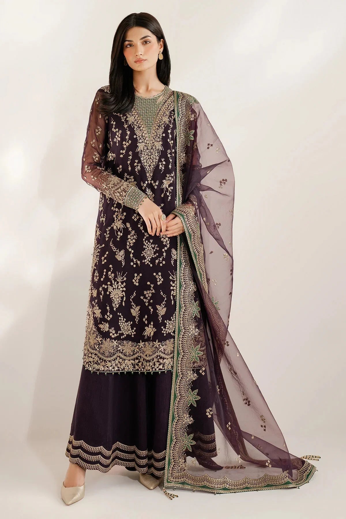 EMBROIDERED CHIFFON UC - 3078 - NEW NAMAL PRET