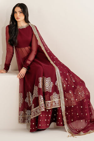 EMBROIDERED CHIFFON UC - 3098 - Namal Pret