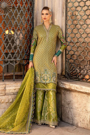 Embroidered Cotton Satin Suit | CST - 803 - NEW NAMAL PRET