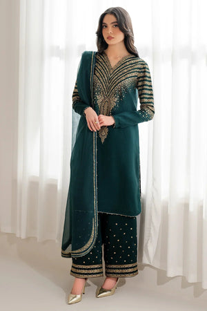 Embroidered Raw Silk UR - 7056 - NEW NAMAL PRET