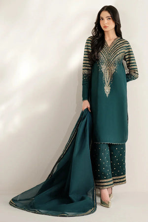 Embroidered Raw Silk UR - 7056 - NEW NAMAL PRET