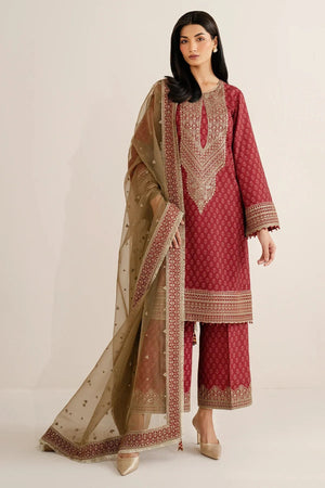 Embroidered Raw Silk UR - 7057 - NEW NAMAL PRET