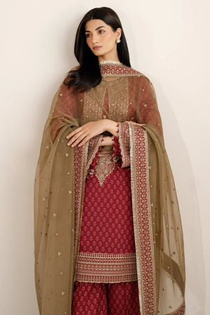 Embroidered Raw Silk UR - 7057 - NEW NAMAL PRET