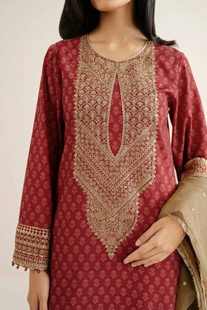 Embroidered Raw Silk UR - 7057 - NEW NAMAL PRET
