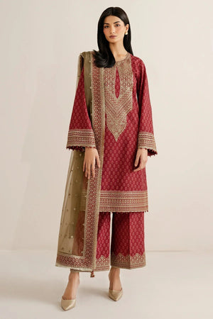 Embroidered Raw Silk UR - 7057 - NEW NAMAL PRET
