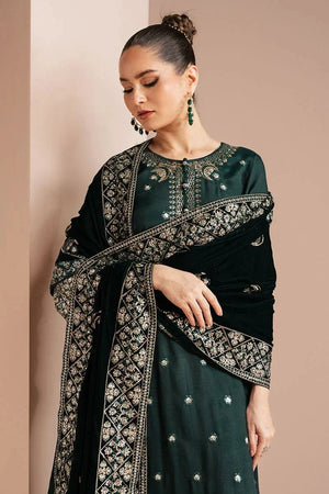 EMERALD GRACE - 3 PIECE EMBROIDERED ORGANZA SUIT - NEW NAMAL PRET