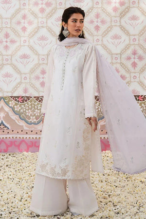 IVORY WHISPER - 3 PC EMBROIDERED LAWN SUIT - NEW NAMAL PRET