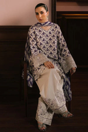 LEVENDER LUXE - 3PC SILK EMBROIDERED SUIT - NEW NAMAL PRET