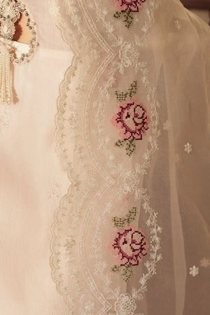 PALE PINK - 3 PC EMBROIDERED LAWN SUIT - NEW NAMAL PRET
