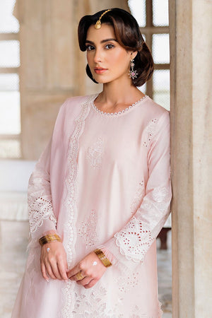 PEACH BLUSH - 3PC EMBROIDERED LAWN SUIT - NEW NAMAL PRET