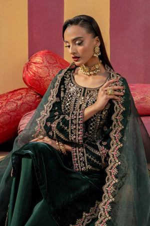 3 Pc Unstitched Dyed Velvet Suit | MB - USW24 - 606 - NEW NAMAL PRET