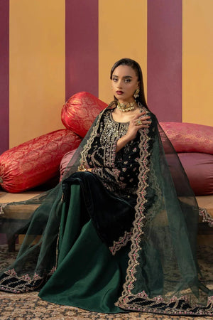 3 Pc Unstitched Dyed Velvet Suit | MB - USW24 - 606 - NEW NAMAL PRET