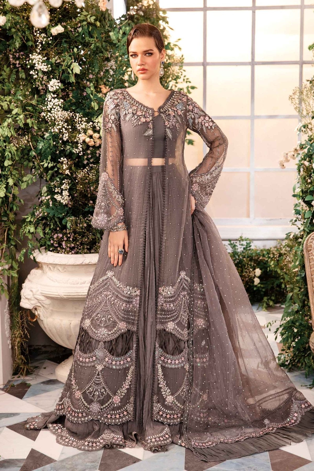 3 Piece Embroidered Organza Suit | BD - 2902 - NEW NAMAL PRET