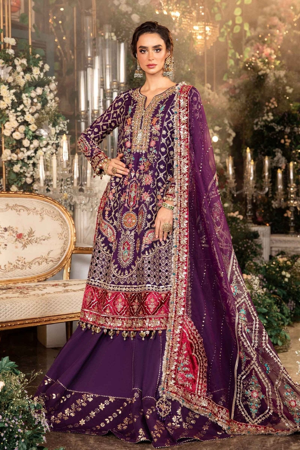 3 Piece Embroidered Raw Silk Suit | BD - 2903 - NEW NAMAL PRET
