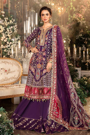 3 Piece Embroidered Raw Silk Suit | BD - 2903 - NEW NAMAL PRET