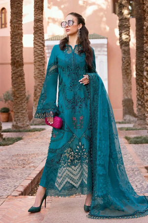 3 Piece stitched Embroidered Dobby Lawn Suit | D - 2513 - B - NEW NAMAL PRET