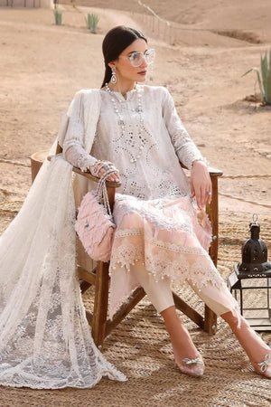 3 Piece stitched Embroidered Dobby Lawn Suit | D - 2515 - A - NEW NAMAL PRET
