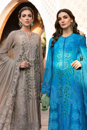 3 Piece stitched Embroidered Lawn Suit | D - 2503 - A - NEW NAMAL PRET