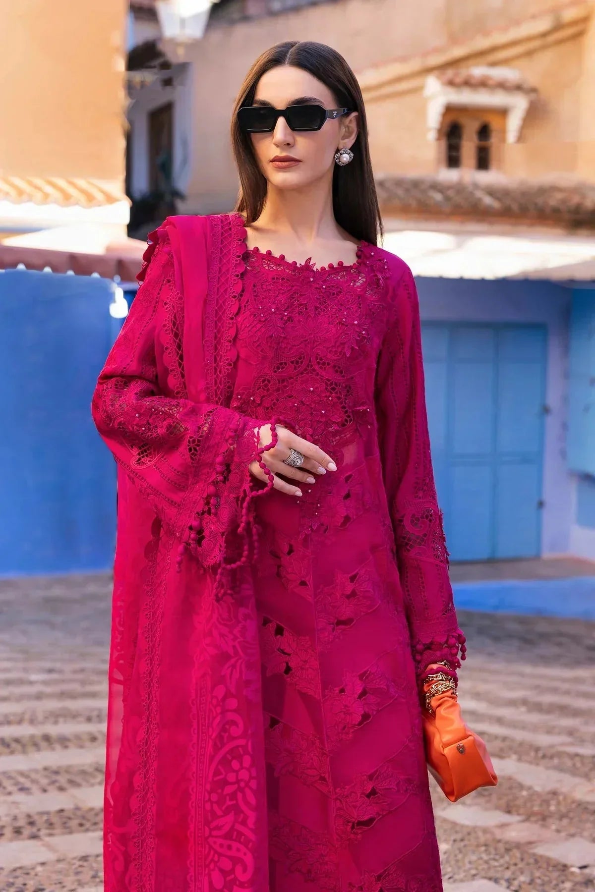 3 Piece stitched Embroidered Lawn Suit | D - 2508 - A - NEW NAMAL PRET