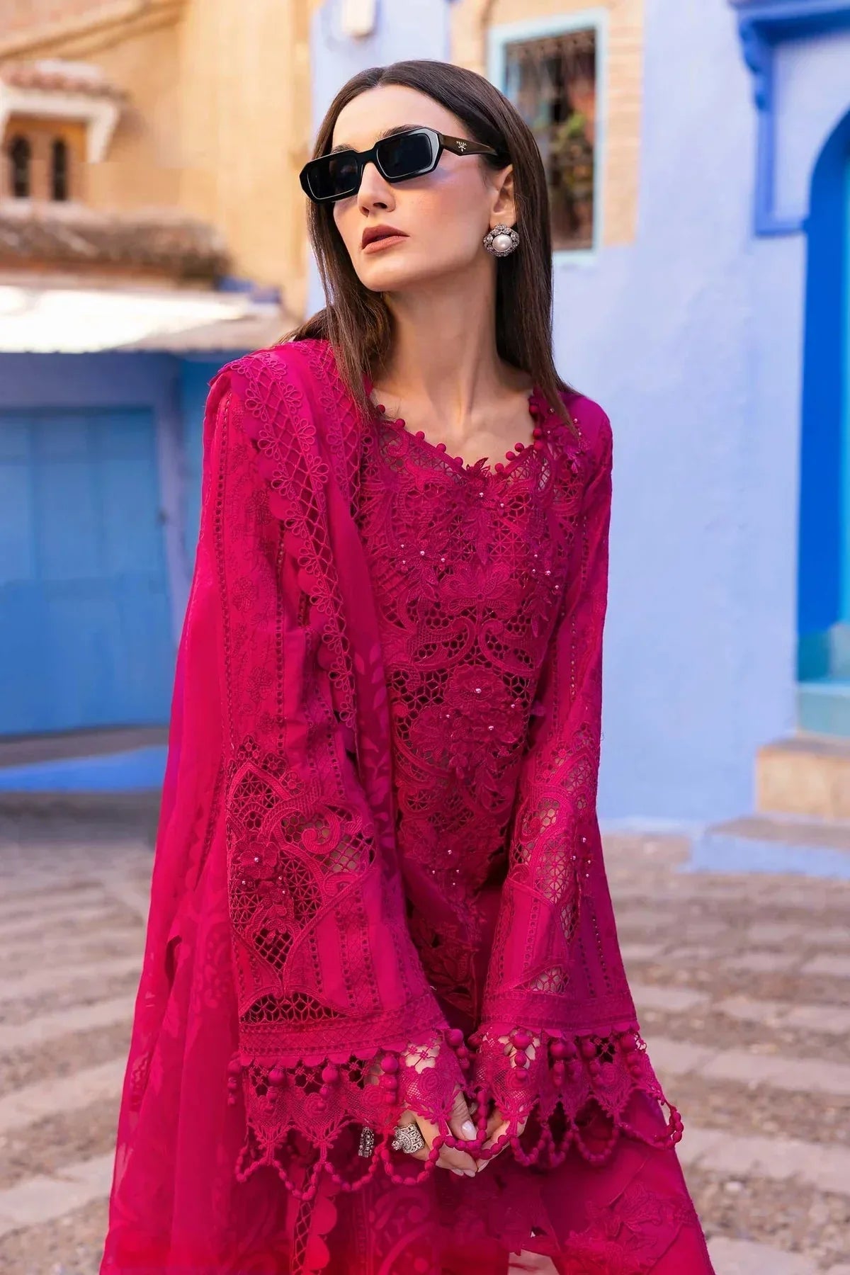 3 Piece stitched Embroidered Lawn Suit | D - 2508 - A - NEW NAMAL PRET