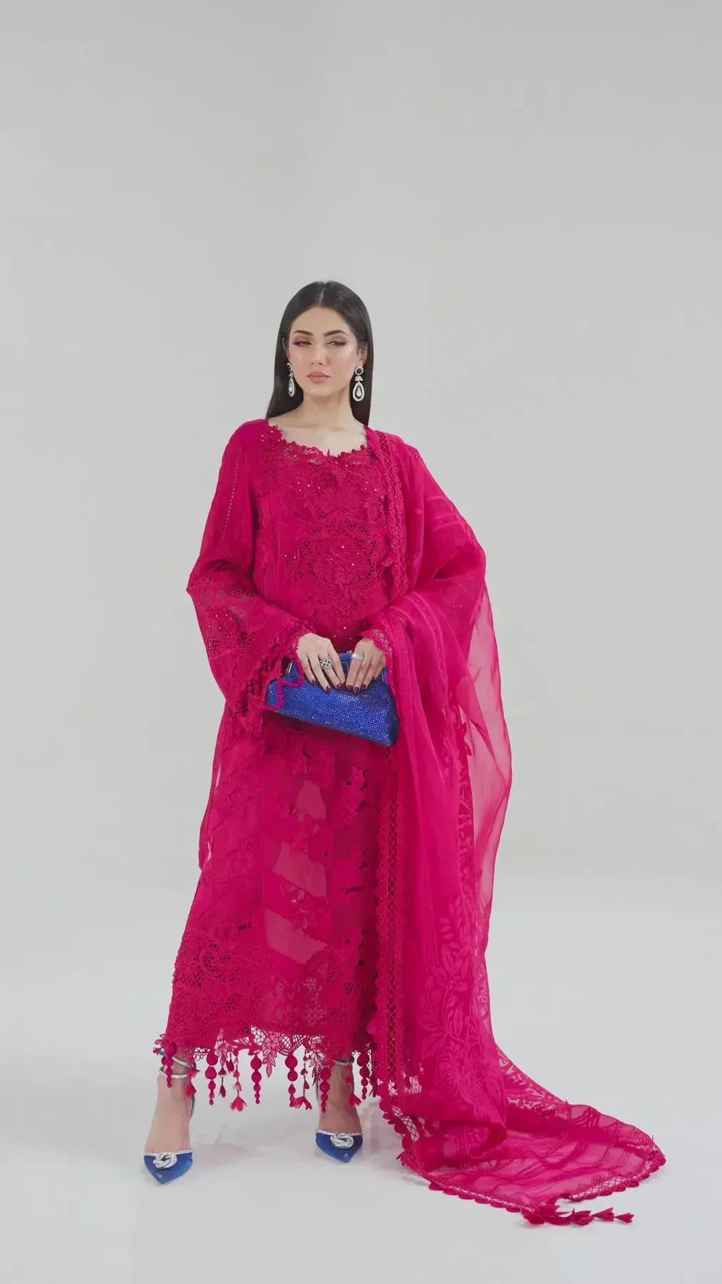 3 Piece stitched Embroidered Lawn Suit | D - 2508 - A - NEW NAMAL PRET
