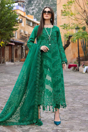 3 Piece stitched Embroidered Lawn Suit | D - 2508 - B - NEW NAMAL PRET
