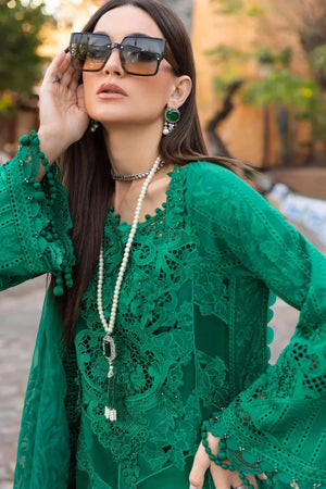 3 Piece stitched Embroidered Lawn Suit | D - 2508 - B - NEW NAMAL PRET