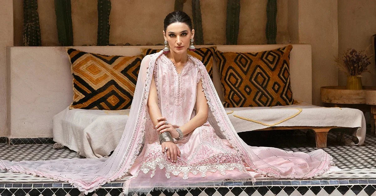 3 Piece stitched Embroidered Lawn Suit | D - 2511 - A - NEW NAMAL PRET