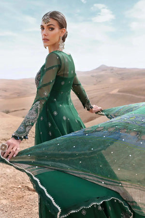3 Piece stitched Embroidered Net Suit | D - 2507 - A - NEW NAMAL PRET