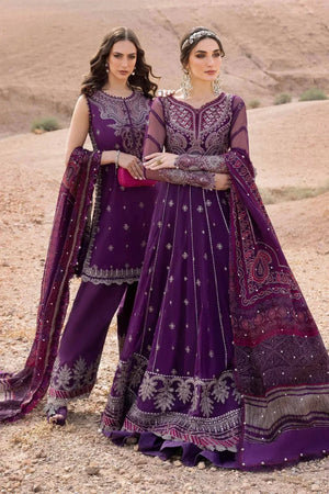 3 Piece stitched Embroidered Net Suit | D - 2507 - B - NEW NAMAL PRET