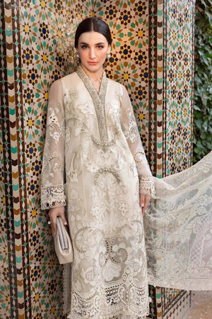 3 Piece stitched Embroidered Organza Suit | D - 2506 - A - NEW NAMAL PRET