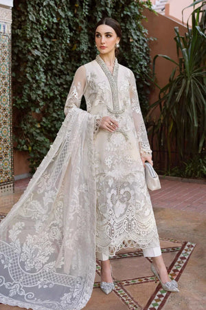 3 Piece stitched Embroidered Organza Suit | D - 2506 - A - NEW NAMAL PRET