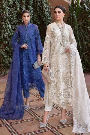 3 Piece stitched Embroidered Organza Suit | D - 2506 - B - NEW NAMAL PRET