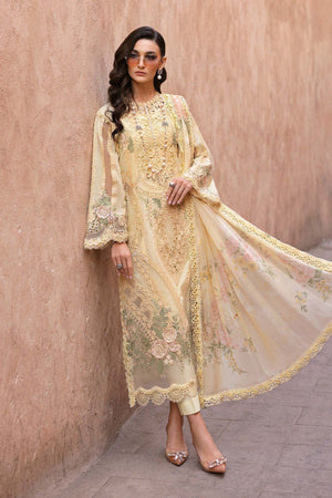3 Piece stitched Embroidered Organza Suit | D - 2509 - A - NEW NAMAL PRET