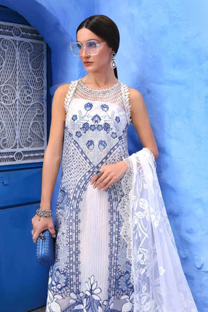 3 Piece stitched Embroidered Paper Cotton Suit | D - 2510 - A - NEW NAMAL PRET