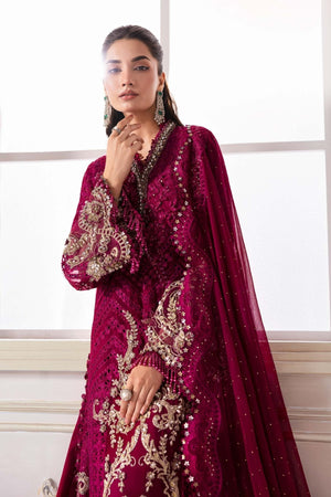 3 Piece Unstitched Embroidered Chiffon Suit | BD - 3003 - NEW NAMAL PRET