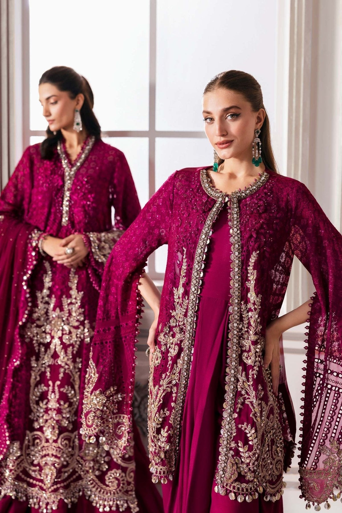 3 Piece Unstitched Embroidered Chiffon Suit | BD - 3003 - NEW NAMAL PRET