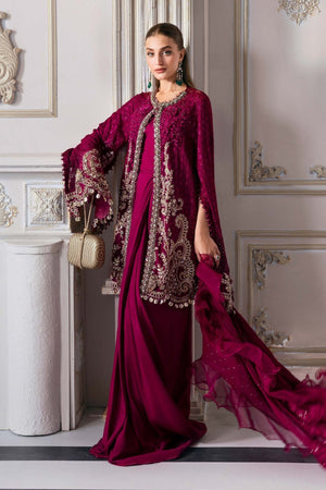 3 Piece Unstitched Embroidered Chiffon Suit | BD - 3003 - NEW NAMAL PRET