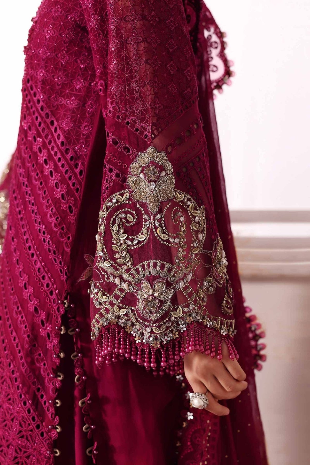 3 Piece Unstitched Embroidered Chiffon Suit | BD - 3003 - NEW NAMAL PRET